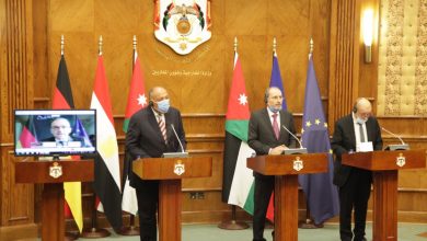 وزراء خارجية مصر والأردن وألمانيا وفرنسا ـ أرشيفية