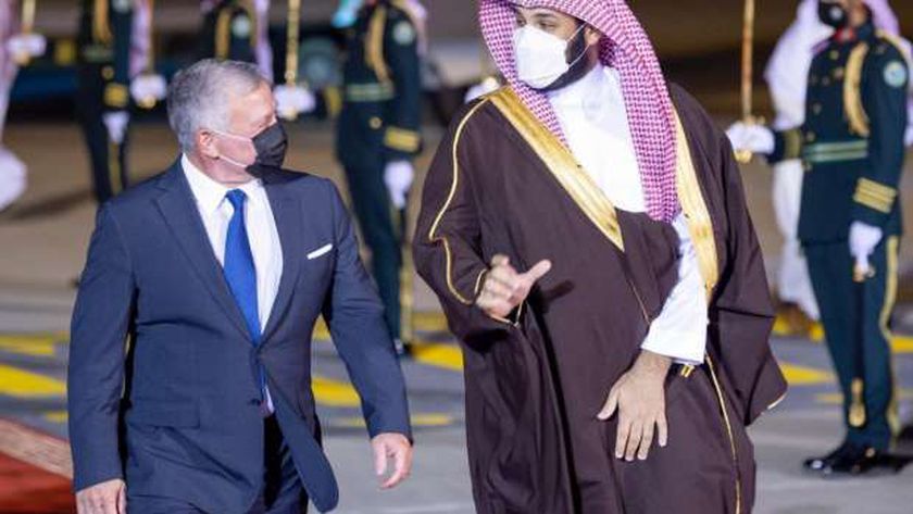 ولي العهد السعودي يستقبل الملك عبد الله الثاني