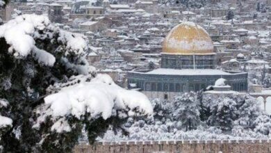 القدس تحت الثلج