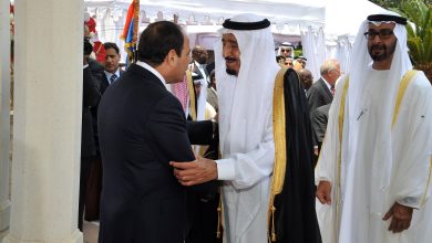 الرئيس السيسي والملك سلمان والرئيس بن زايد