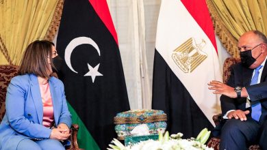 لقاء سابق بين وزيري خارجية مصر وليبيا