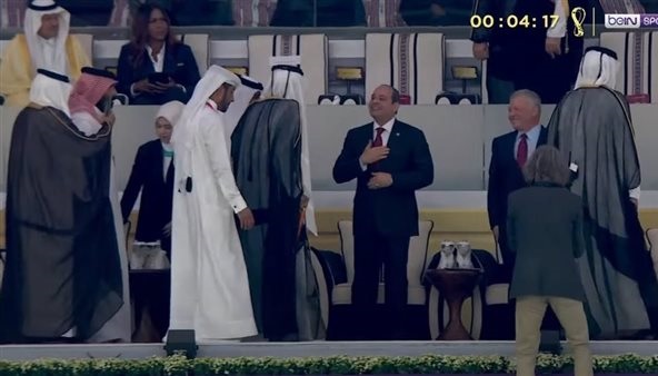 السيسي خلال حضوره افتتاح كأس العالم بقطر