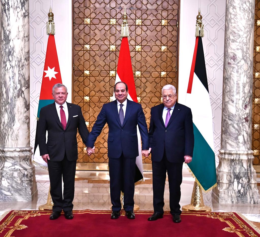 القمة الثلاثية المصرية الأردنية الفلسطينية