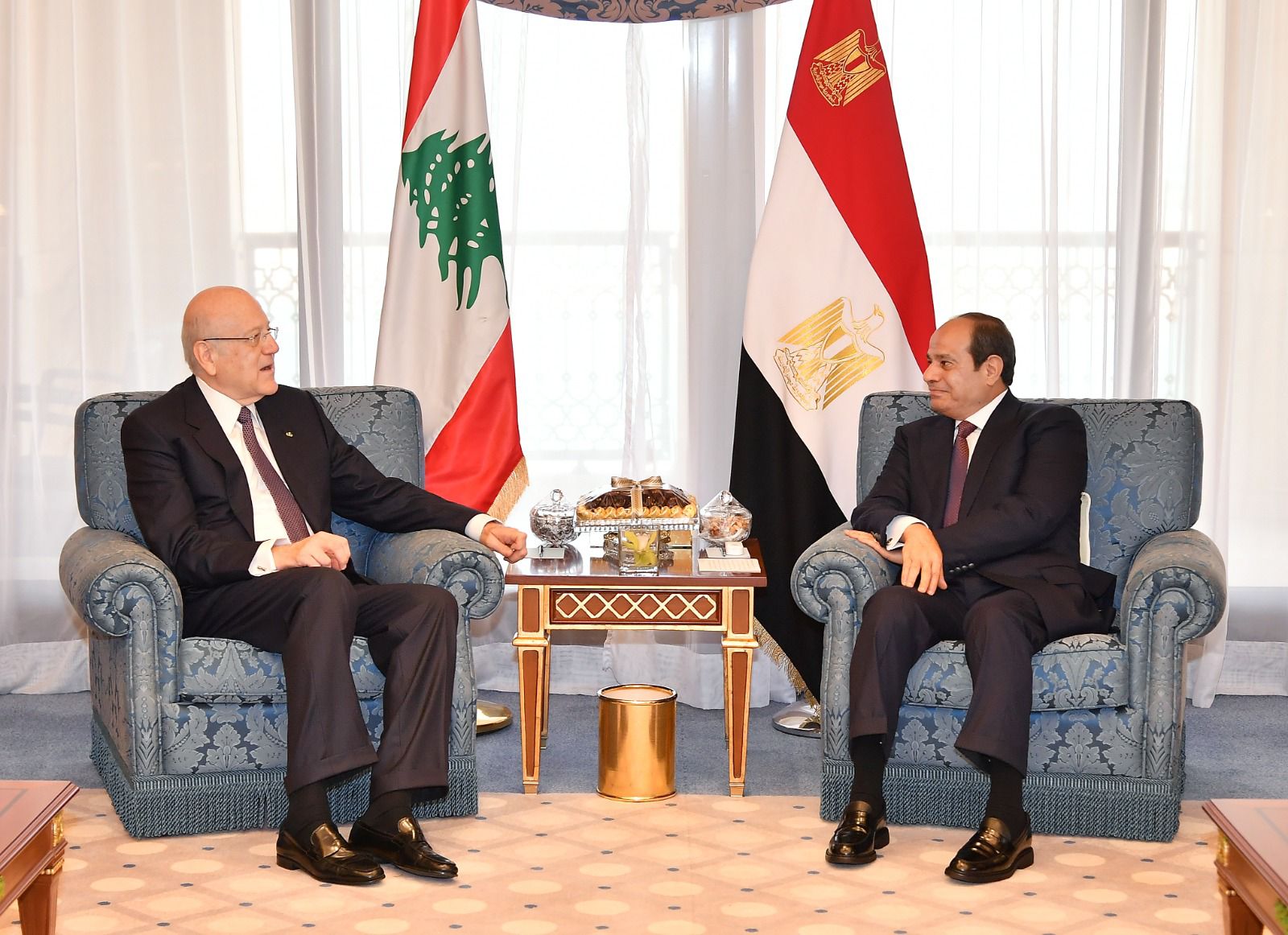الرئيس عبد الفتاح السيسي و رئيس الوزراء اللبناني