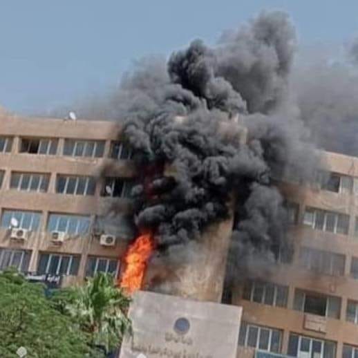 حريق بمبنى من 7 طوابق في 15 مايو