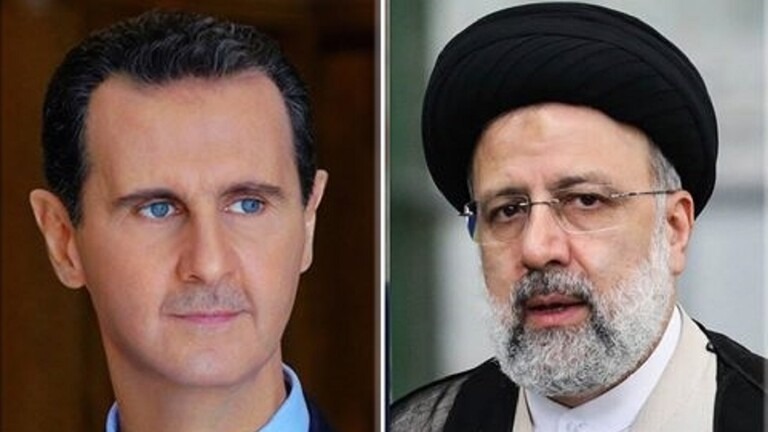 الرئيسان السوري بشار الأسد والإيراني إبراهيم رئيسي