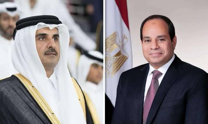 أمير قطر يهنئ الرئيس السيسي